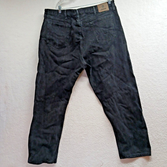 Wrangler Jeans Mens 46x30 Black Authentic‎ Jeans Relaxed Fit - Picture 2 of 9